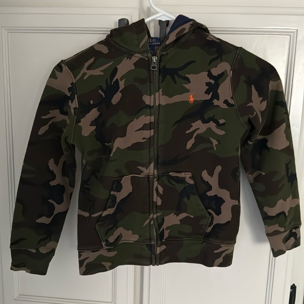 Polo Ralph Lauren Camo Zip Hoodie, Size 7Y
